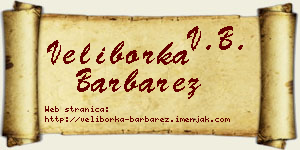 Veliborka Barbarez vizit kartica